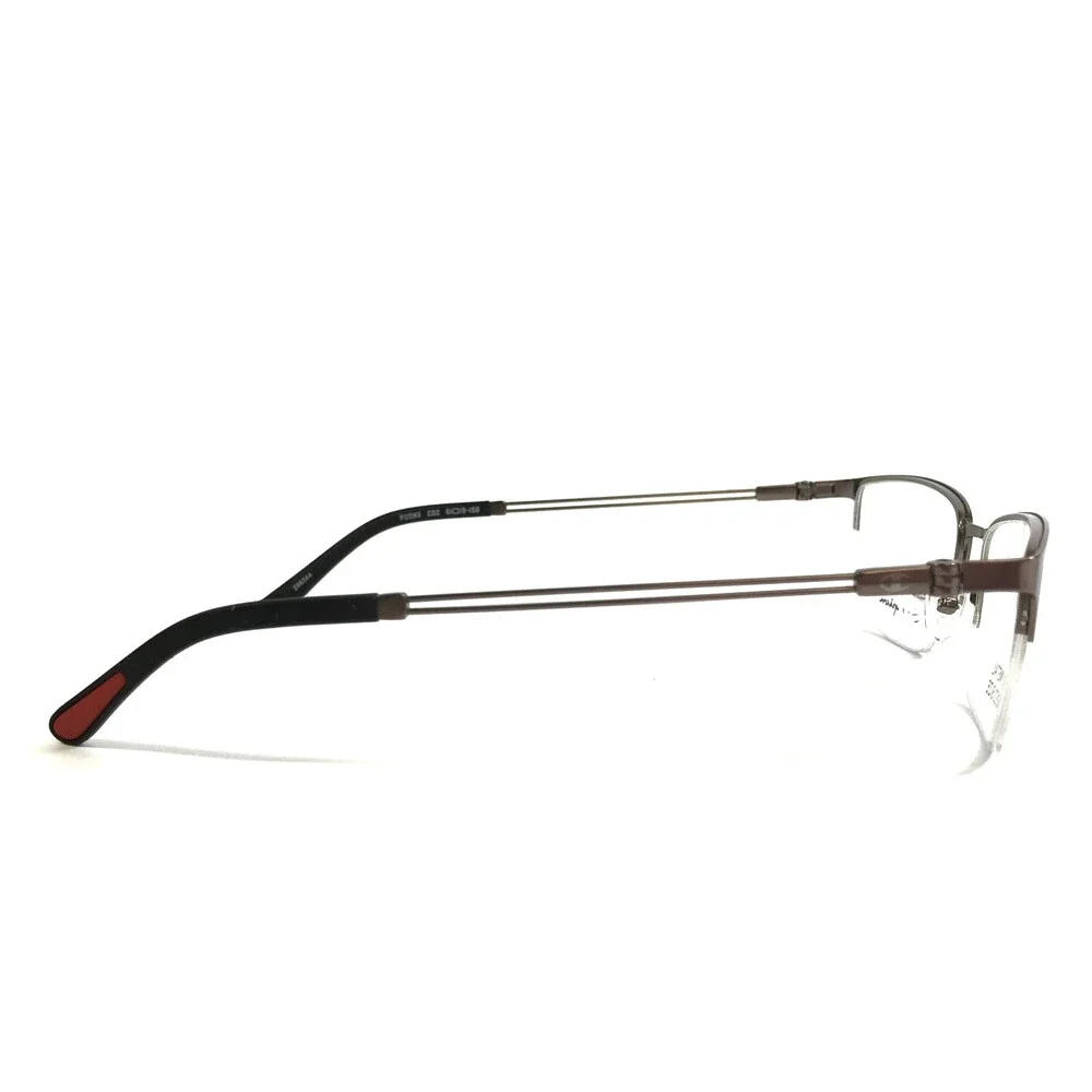 Champion Eyeglasses Frames PUSHX C02 Gunmetal Rectangle Half Rim 61-19-150